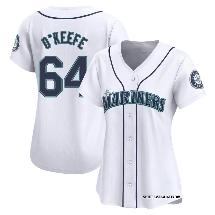 Brian O'Keefe Women's Seattle Mariners White Limited Home Jersey