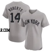 Brian Roberts Men's New York Yankees Gray Elite Road Jersey