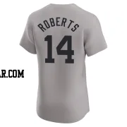 Brian Roberts Men's New York Yankees Gray Elite Road Jersey