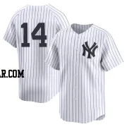 Brian Roberts Men's New York Yankees White Limited Yankee Home 2nd Jersey