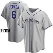 Brian Serven Men's Colorado Rockies Gray Replica Road Jersey