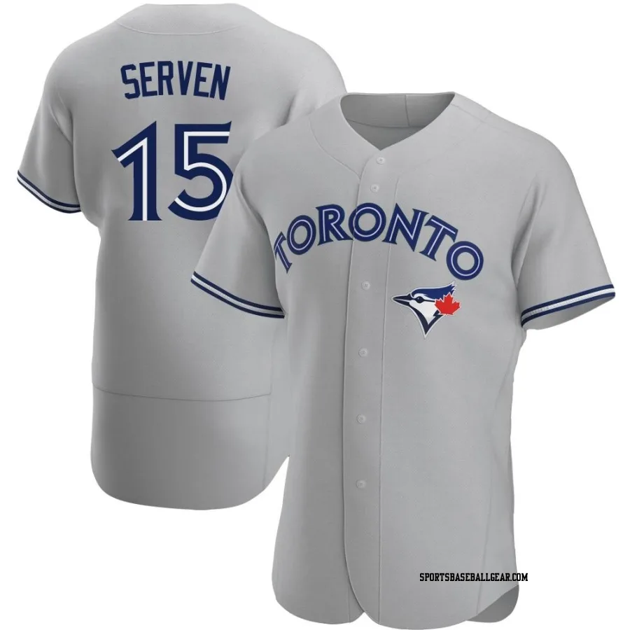 Brian Serven Men's Toronto Blue Jays Gray Authentic Road Jersey