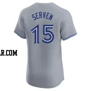 Brian Serven Men's Toronto Blue Jays Gray Elite Road Jersey