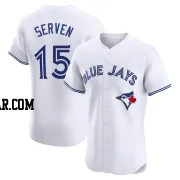 Brian Serven Men's Toronto Blue Jays White Elite Home Jersey