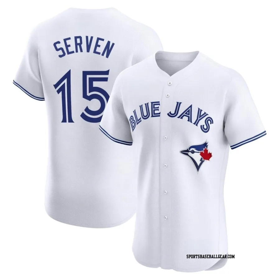 Brian Serven Men's Toronto Blue Jays White Elite Home Jersey