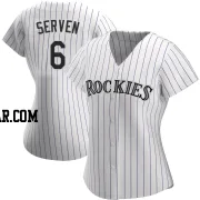 Brian Serven Women's Colorado Rockies White Authentic Home Jersey