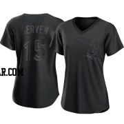 Brian Serven Women's Toronto Blue Jays Black Authentic Pitch Fashion Jersey