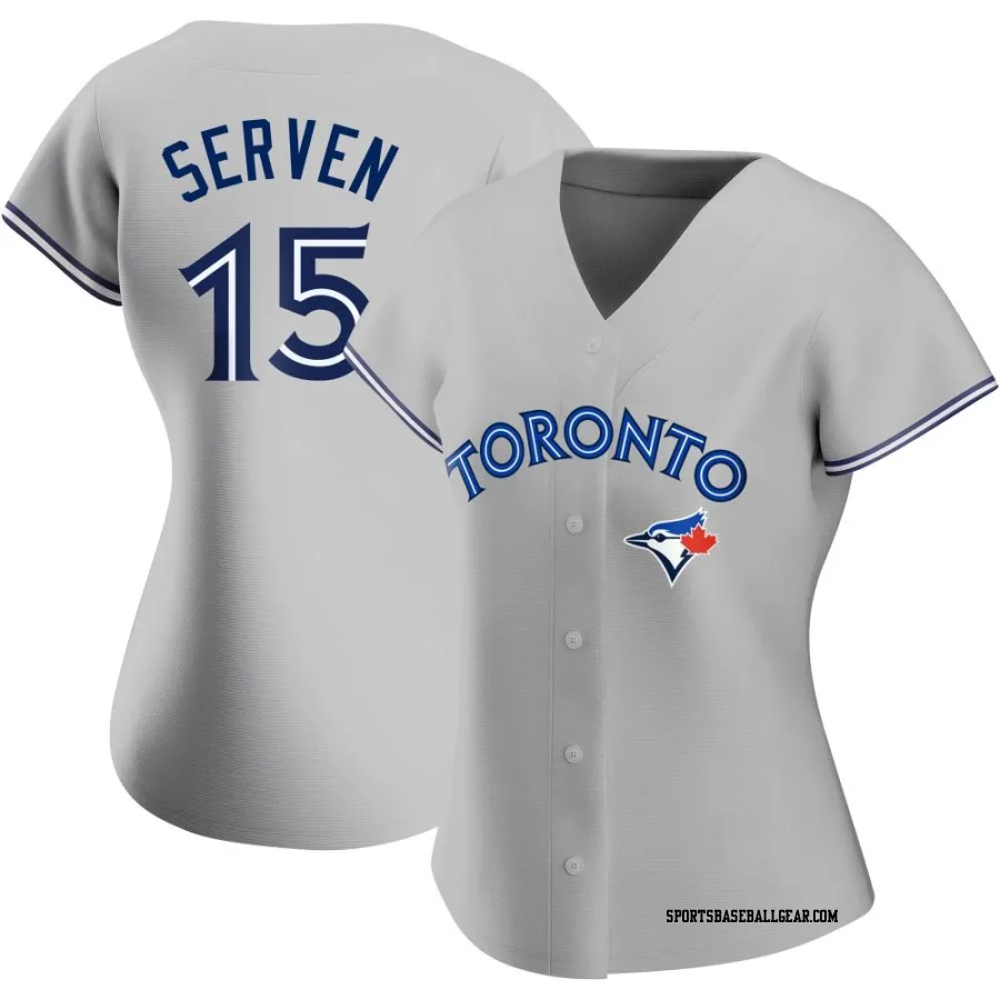 Brian Serven Women's Toronto Blue Jays Gray Authentic Road Jersey