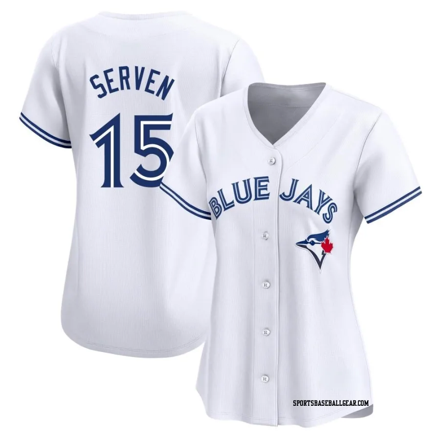 Brian Serven Women's Toronto Blue Jays White Limited Home Jersey