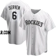 Brian Serven Youth Colorado Rockies White Replica Home Jersey