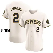 Brice Turang Men's Milwaukee Brewers Cream Elite Home Jersey