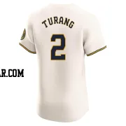 Brice Turang Men's Milwaukee Brewers Cream Elite Home Jersey