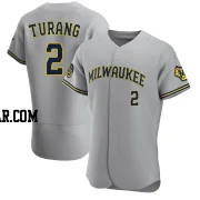 Brice Turang Men's Milwaukee Brewers Gray Authentic Road Jersey