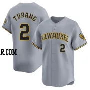 Brice Turang Men's Milwaukee Brewers Gray Limited Away Jersey