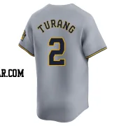 Brice Turang Men's Milwaukee Brewers Gray Limited Away Jersey