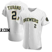 Brice Turang Men's Milwaukee Brewers White Authentic Alternate Jersey