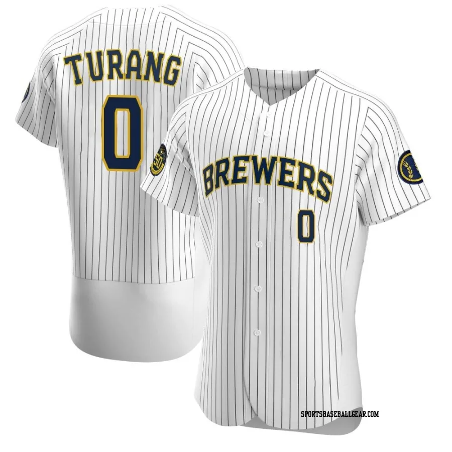 Brice Turang Men's Milwaukee Brewers White Authentic Alternate Jersey