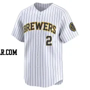 Brice Turang Men's Milwaukee Brewers White Limited Alternate Jersey