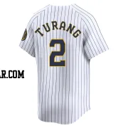 Brice Turang Men's Milwaukee Brewers White Limited Alternate Jersey