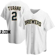 Brice Turang Men's Milwaukee Brewers White Replica Home Jersey