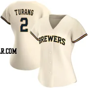 Brice Turang Women's Milwaukee Brewers Cream Authentic Home Jersey