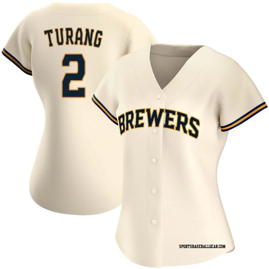 Brice Turang Women's Milwaukee Brewers Cream Authentic Home Jersey