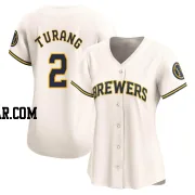 Brice Turang Women's Milwaukee Brewers Cream Limited Home Jersey