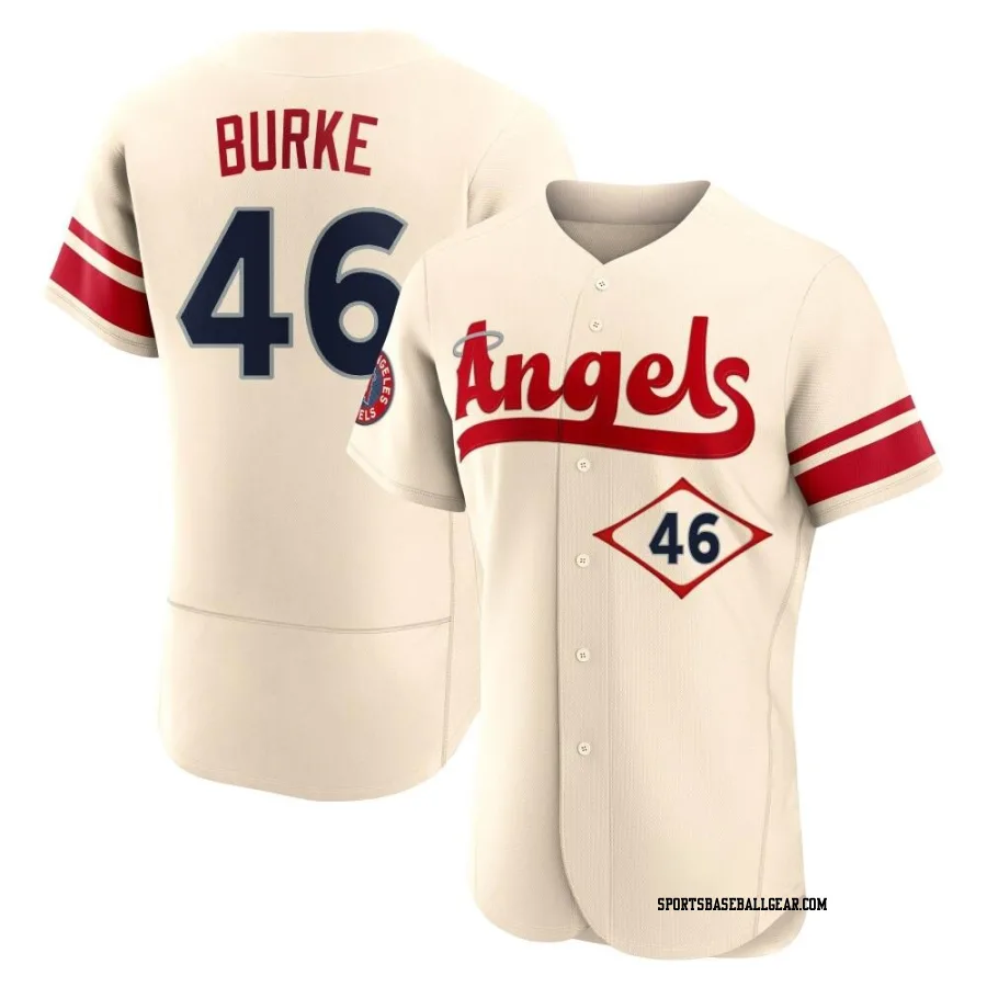 Brock Burke Men's Los Angeles Angels Cream Authentic 2022 City Connect Jersey