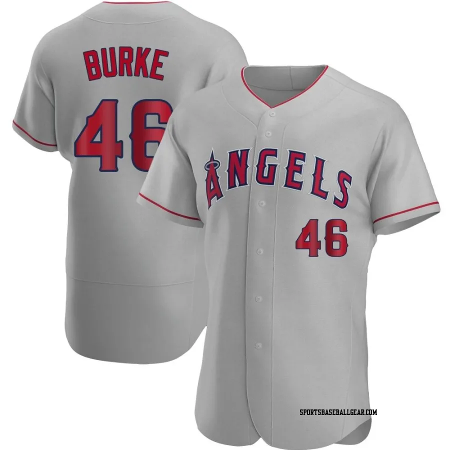 Brock Burke Men's Los Angeles Angels Gray Authentic Road Jersey