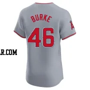 Brock Burke Men's Los Angeles Angels Gray Elite Road Jersey