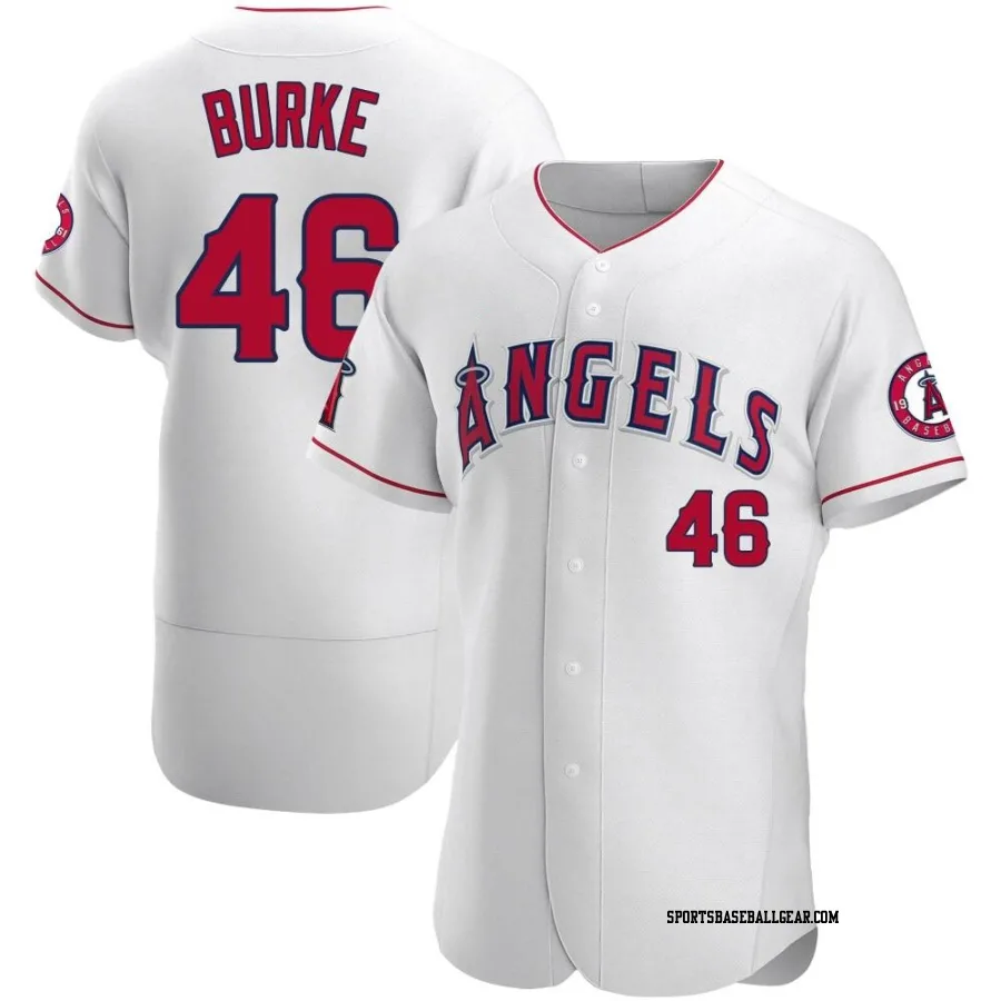 Brock Burke Men's Los Angeles Angels White Authentic Jersey