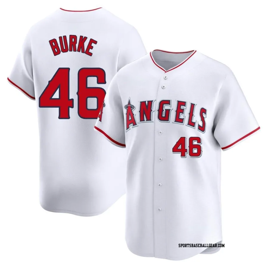 Brock Burke Men's Los Angeles Angels White Limited Home Jersey