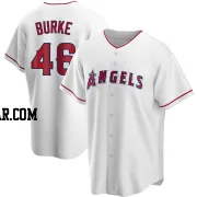 Brock Burke Men's Los Angeles Angels White Replica Home Jersey