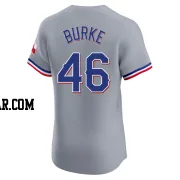 Brock Burke Men's Texas Rangers Gray Elite Road Jersey