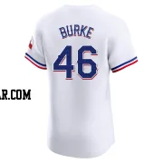 Brock Burke Men's Texas Rangers White Elite Home Jersey