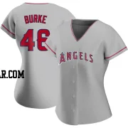 Brock Burke Women's Los Angeles Angels Authentic Silver Road Jersey