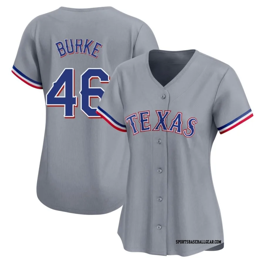 Brock Burke Women's Texas Rangers Gray Limited Away Jersey