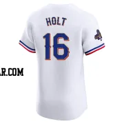 Brock Holt Men's Texas Rangers Gold Elite White 2024 Collection Jersey