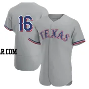 Brock Holt Men's Texas Rangers Gray Authentic Road Jersey