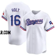 Brock Holt Men's Texas Rangers White Limited Home Jersey