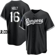 Brock Holt Men's Texas Rangers White Replica Black 2023 World Series Champions Jersey