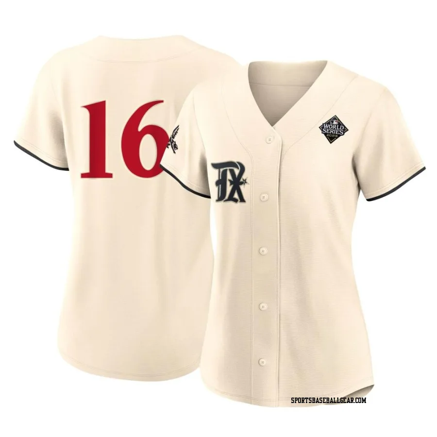 Brock Holt Women's Texas Rangers Cream Replica 2023 City Connect 2023 World Series Jersey