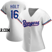 Brock Holt Women's Texas Rangers White Authentic Home Jersey