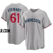 Brock Stewart Men's Minnesota Twins Gray Replica Road Jersey