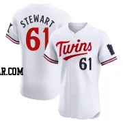 Brock Stewart Men's Minnesota Twins White Elite Home Jersey