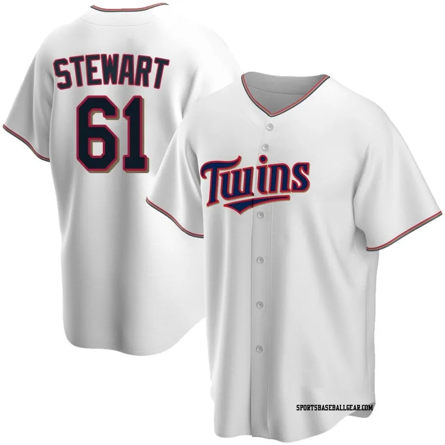 Brock Stewart Men's Minnesota Twins White Replica Home Jersey