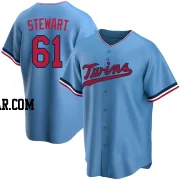 Brock Stewart Youth Minnesota Twins Light Blue Replica Alternate Jersey