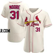 Brody Moore Men's St. Louis Cardinals Cream Authentic Alternate Jersey