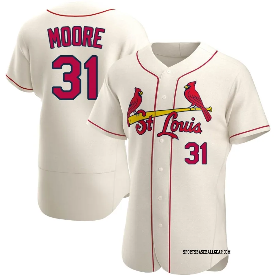 Brody Moore Men's St. Louis Cardinals Cream Authentic Alternate Jersey