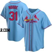 Brody Moore Men's St. Louis Cardinals Light Blue Replica Alternate Jersey